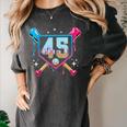 Baseball 45 Year Old Ice Cream Drip 45th Birthday Number 45 Women's Comfort Colors T-Shirt Pepper Baseball 45 Year Old Ice Cream Drip 45th Birthday Number 45 Women's Comfort Colors T-Shirt Pepper