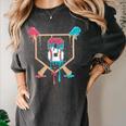 Baseball 8 Year Old Ice Cream Drip 8th Birthday Boys Player Women's Comfort Colors T-Shirt Pepper