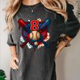 Baseball 8 Year Old Splash Drip 8th Birthday Boy Number 8 Women's Comfort Colors T-Shirt Pepper Baseball 8 Year Old Splash Drip 8th Birthday Boy Number 8 Women's Comfort Colors T-Shirt Pepper