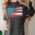 Baseball American Flag Patriotic USA Pride Women's Comfort Colors T-Shirt Pepper