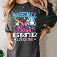 Baseball Or Bows Big Brother Loves You Gender Pink Or Blue Women's Comfort Colors T-Shirt Pepper Baseball Or Bows Big Brother Loves You Gender Pink Or Blue Women's Comfort Colors T-Shirt Pepper