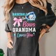 Baseball Or Bows Your Grandma Loves You Gender Reveal Women's Comfort Colors T-Shirt Pepper