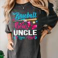Baseball Or Bows Uncle Loves You Gender Reveal Women's Comfort Colors T-Shirt Pepper Baseball Or Bows Uncle Loves You Gender Reveal Women's Comfort Colors T-Shirt Pepper
