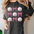 Baseball Boys Girls Baseball Mom Tee Pink Bow Baseball Women's Comfort Colors T-Shirt Pepper Baseball Boys Girls Baseball Mom Tee Pink Bow Baseball Women's Comfort Colors T-Shirt Pepper
