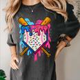 Baseball Boys Ice Cream Drip Baseball Women's Comfort Colors T-Shirt Pepper