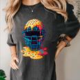 Baseball Catcher Mask Ice Cream Dripping Baseball Fan Boys Women's Comfort Colors T-Shirt Pepper Baseball Catcher Mask Ice Cream Dripping Baseball Fan Boys Women's Comfort Colors T-Shirt Pepper