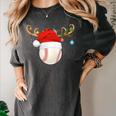 Baseball Christmas Reindeer Santa Hat Sports Player Xmas Women's Comfort Colors T-Shirt Pepper Baseball Christmas Reindeer Santa Hat Sports Player Xmas Women's Comfort Colors T-Shirt Pepper