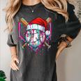 Baseball Christmas Santa Hat Baseball Christmas Drip Women's Comfort Colors T-Shirt Pepper Baseball Christmas Santa Hat Baseball Christmas Drip Women's Comfort Colors T-Shirt Pepper