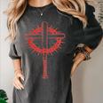 Baseball Cross Bats Pitcher Jesus Faith Women's Comfort Colors T-Shirt Pepper Baseball Cross Bats Pitcher Jesus Faith Women's Comfort Colors T-Shirt Pepper
