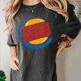Baseball Dinger King Logo For Home Run Players And Fan Women's Comfort Colors T-Shirt Pepper