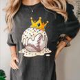 Baseball Drip Ice Cream Crown Melt Graphic Women's Comfort Colors T-Shirt Pepper Baseball Drip Ice Cream Crown Melt Graphic Women's Comfort Colors T-Shirt Pepper