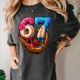 Baseball Drip Ice Cream Number 67 Player Or 67th Birthday Women's Comfort Colors T-Shirt Pepper Baseball Drip Ice Cream Number 67 Player Or 67th Birthday Women's Comfort Colors T-Shirt Pepper