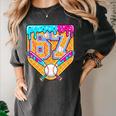Baseball Drip Number 67 Ice Cream Home Plate Drip Women's Comfort Colors T-Shirt Pepper Baseball Drip Number 67 Ice Cream Home Plate Drip Women's Comfort Colors T-Shirt Pepper