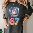 Baseball Drip Number 67 Player 67th Birthday Ice Cream 67 Women's Comfort Colors T-Shirt Pepper Baseball Drip Number 67 Player 67th Birthday Ice Cream 67 Women's Comfort Colors T-Shirt Pepper