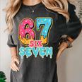 Baseball Drip Number 67 Player Trendy 6 7 Meme Women's Comfort Colors T-Shirt Pepper