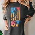 Baseball Drip USA Flag 67 Player 67th Birthday Ice Cream 67 Women's Comfort Colors T-Shirt Pepper