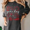 Baseball Game Day Coquette Game Day Baseball Women's Comfort Colors T-Shirt Pepper