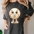Baseball With Heart Hands Love Cute Baseball Women's Comfort Colors T-Shirt Pepper Baseball With Heart Hands Love Cute Baseball Women's Comfort Colors T-Shirt Pepper