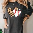 Baseball Heart Leopard Heart Sport Baseball Mom Women's Comfort Colors T-Shirt Pepper Baseball Heart Leopard Heart Sport Baseball Mom Women's Comfort Colors T-Shirt Pepper