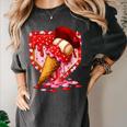 Baseball Heart Valentine Baseball Ice Cream Drip Boys Girls Women's Comfort Colors T-Shirt Pepper Baseball Heart Valentine Baseball Ice Cream Drip Boys Girls Women's Comfort Colors T-Shirt Pepper