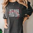Baseball Hit Hard Run Fast Turn Left Men Boys Kid Teen Youth Premium Tri-Blend Women's Comfort Colors T-Shirt Pepper Baseball Hit Hard Run Fast Turn Left Men Boys Kid Teen Youth Premium Tri-Blend Women's Comfort Colors T-Shirt Pepper