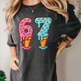 Baseball Ice Cream Drip 6 7 Kids 67 Birthday Women's Comfort Colors T-Shirt Pepper
