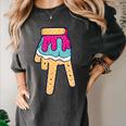 Baseball Ice Cream Drip Home Plate Glove Respect Drip 2 Side Women's Comfort Colors T-Shirt Pepper Baseball Ice Cream Drip Home Plate Glove Respect Drip 2 Side Women's Comfort Colors T-Shirt Pepper