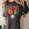 Baseball Ice Cream Drip Number 67 Player 67th Birthday Premium Tri-Blend Women's Comfort Colors T-Shirt Pepper Baseball Ice Cream Drip Number 67 Player 67th Birthday Premium Tri-Blend Women's Comfort Colors T-Shirt Pepper