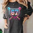 Baseball Ice Cream Drip Number 67 Player 67th Birthday Women's Comfort Colors T-Shirt Pepper Baseball Ice Cream Drip Number 67 Player 67th Birthday Women's Comfort Colors T-Shirt Pepper
