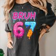Baseball Ice Cream Drip Number 67 Player Or 67th Birthday Women's Comfort Colors T-Shirt Pepper