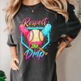 Baseball Ice Cream Drip Number 67 Player 67 Respect The Drip Women's Comfort Colors T-Shirt Pepper Baseball Ice Cream Drip Number 67 Player 67 Respect The Drip Women's Comfort Colors T-Shirt Pepper