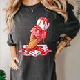Baseball Ice Cream Drip Youth Strawberry Baseball Red Women's Comfort Colors T-Shirt Pepper Baseball Ice Cream Drip Youth Strawberry Baseball Red Women's Comfort Colors T-Shirt Pepper