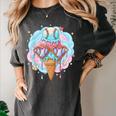 Baseball Ice Cream Heart Sunglasses Youth Boys Valentine Women's Comfort Colors T-Shirt Pepper