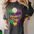 Baseball Ice Cream Respect The Drip Mardi Gras Carnival Boys Women's Comfort Colors T-Shirt Pepper
