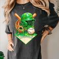Baseball Life Style Ice Cream Drip Green Women's Comfort Colors T-Shirt Pepper Baseball Life Style Ice Cream Drip Green Women's Comfort Colors T-Shirt Pepper