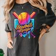 Baseball Lifestyle Drip Icecream Women's Comfort Colors T-Shirt Pepper Baseball Lifestyle Drip Icecream Women's Comfort Colors T-Shirt Pepper