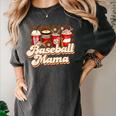 Baseball Mama Coffee Game Day Vibes Baseball Mom Women's Comfort Colors T-Shirt Pepper