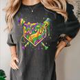 Baseball Mardi Gras Home Plate Ice Cream Drip Carnival Mask Women's Comfort Colors T-Shirt Pepper Baseball Mardi Gras Home Plate Ice Cream Drip Carnival Mask Women's Comfort Colors T-Shirt Pepper