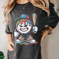 Baseball Mascot Attitude Graffiti Splash Bat Cap Women's Comfort Colors T-Shirt Pepper Baseball Mascot Attitude Graffiti Splash Bat Cap Women's Comfort Colors T-Shirt Pepper
