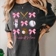 Baseball Mimi Era Bows Baseball Mom Women Women's Comfort Colors T-Shirt Pepper