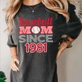 Baseball Mom Since 1981 Women's Comfort Colors T-Shirt Pepper
