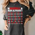 Baseball Mom Alphabet Parent Mama Player Game Sport Fan Women's Comfort Colors T-Shirt Pepper Baseball Mom Alphabet Parent Mama Player Game Sport Fan Women's Comfort Colors T-Shirt Pepper