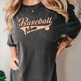 Baseball Mom Best Mama Cute Throwback Classic Women's Comfort Colors T-Shirt Pepper
