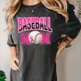 BASEBALL MOM BREAST CANCER RIBBON PINK SPORTS MOM Women's Comfort Colors T-Shirt Pepper BASEBALL MOM BREAST CANCER RIBBON PINK SPORTS MOM Women's Comfort Colors T-Shirt Pepper