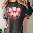 Baseball Mom Coquette Pink Bow Baseball Mom Women's Comfort Colors T-Shirt Pepper Baseball Mom Coquette Pink Bow Baseball Mom Women's Comfort Colors T-Shirt Pepper