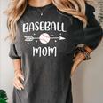 Baseball Mom Cute Grandson Player Arrow Heart Family Women's Comfort Colors T-Shirt Pepper