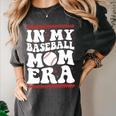 In My Baseball Mom Era Groovy Baseball Mom Team Mother's Day Women's Comfort Colors T-Shirt Pepper