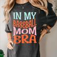 In My Baseball Mom Era Lover Groovy Retro Mother's Day Women's Comfort Colors T-Shirt Pepper