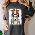 Baseball Mom Game Day Messy Bun Leopard Mother's Day Women's Comfort Colors T-Shirt Pepper Baseball Mom Game Day Messy Bun Leopard Mother's Day Women's Comfort Colors T-Shirt Pepper