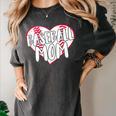 Baseball Mom Heart Women's Comfort Colors T-Shirt Pepper